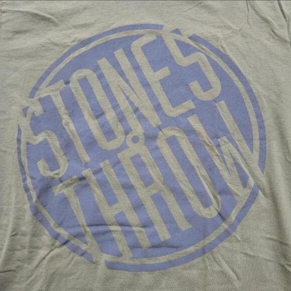 Vtg Y2k STONES THROW RECORDS Circle Logo Hip Hop Rap Record Label T Shirt M - Picture 2 of 4